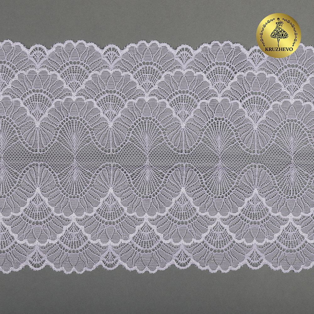 Кружево бельевое эластичное 195 мм / 3 м, 8034 цв.F165 нежная сирень, Kruzhevo
