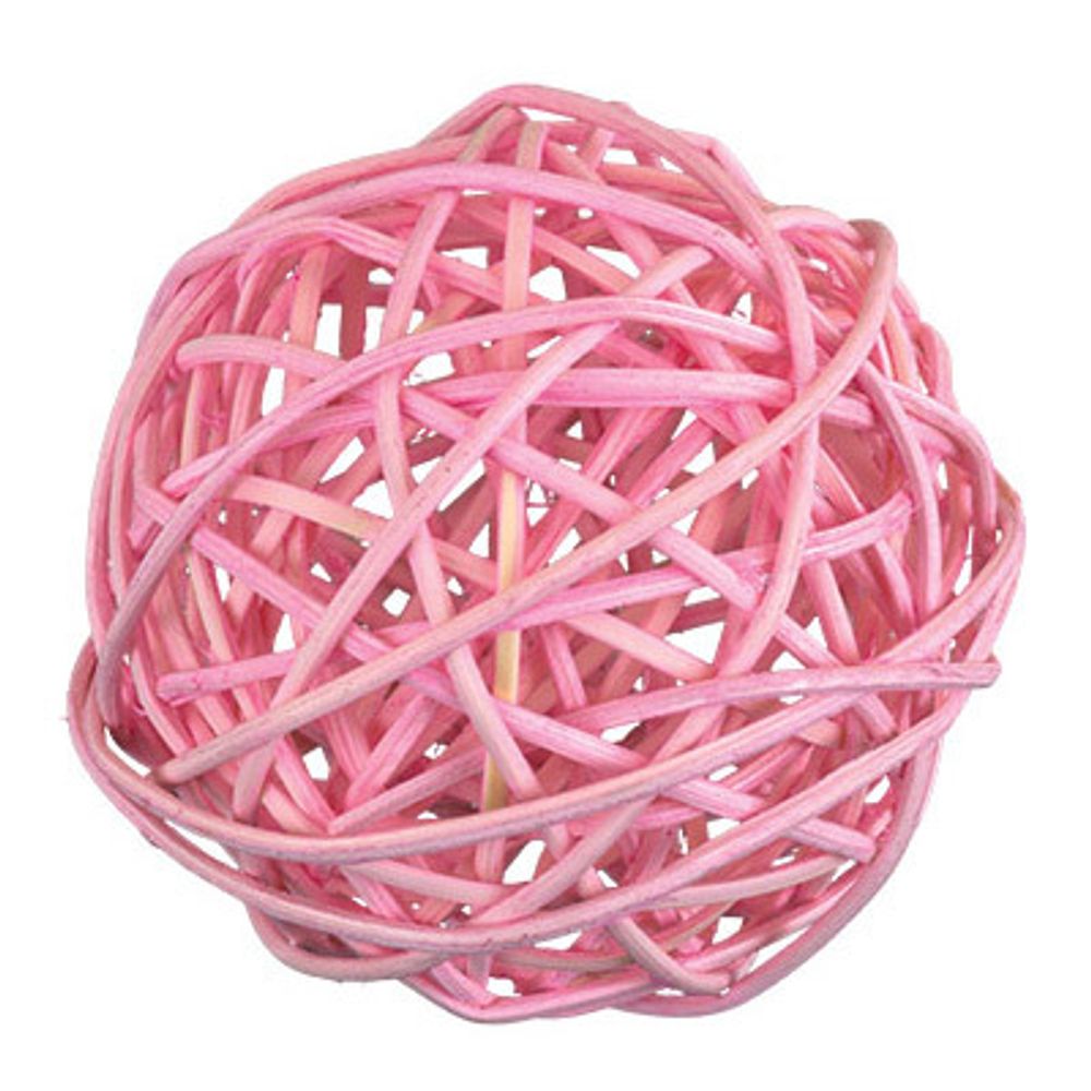 Шары декоративные из ротанга 5 см, 12 шт, №02 св. розовый, Blumentag BRF-5