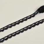 Кружево гипюр (плетёное) 10 мм / 9 метров, TR.8G8008, 03 черный