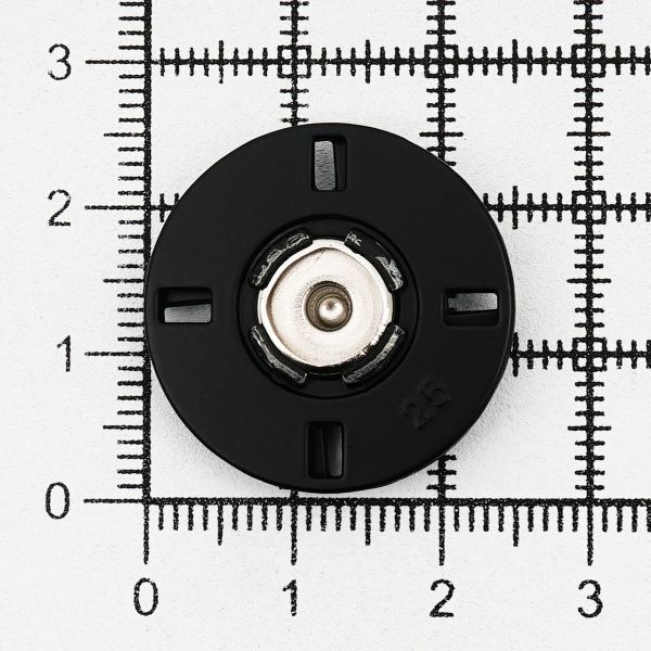 Кнопка пришивная 25мм, черный, RA3091, 10 шт