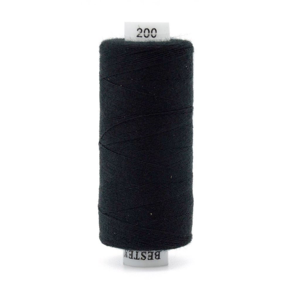 Нитки швейные бытовые Bestex 40/2, 365 м (400 ярд) / 10 кат., 200 черный