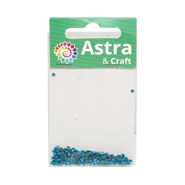 Стразы термоклеевые, 2 мм, ss6, 150 шт/упак (112 голубой)