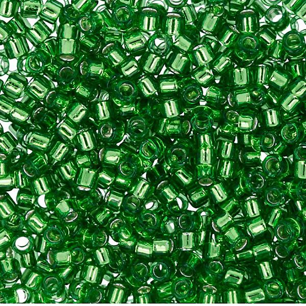 Бисер Toho 11/0 Treasure 2 (1.6 мм), 25 г (5х5 г), 0027 зеленый