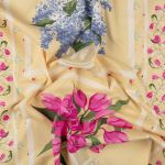 Ткань для пэчворка Peppy Весенний этюд, рулон 112 см / 5 метров, ВЭ-01 Панель желтый, Peppy