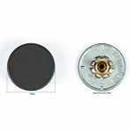 Часть кнопки Альфа (S-образная) ⌀20 мм (A-часть), 5/20, цв.черный мат. BRASS (А), 20 шт