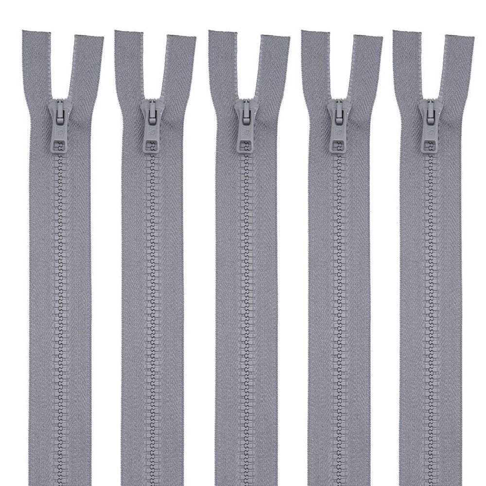 Молния трактор Arta Т6 (6 мм) 2 зам., разъем., 85 см, цв. 079 св.серый, уп.5 шт