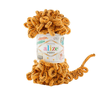 Пряжа Alize (Ализе) Puffy / уп.5 мот. по 100 г, 9м, 716 леопард A