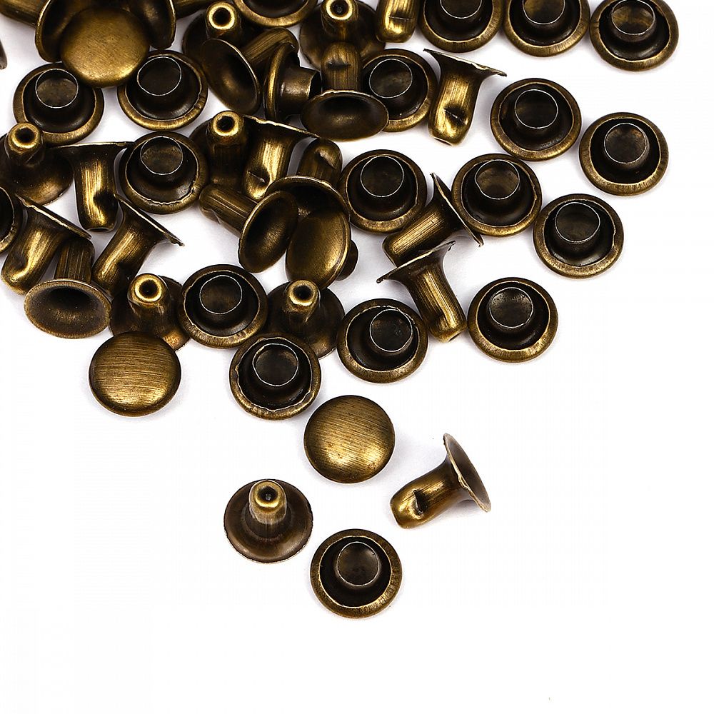 Хольнитены односторонние сталь 7х7 мм, №33, TBY.5107 цв. антик уп. 1000 шт, TBY