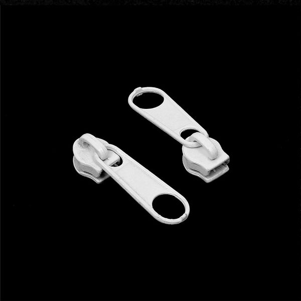 Слайдер (замок) для молнии спираль Т3 (3 мм), без фиксатора, цв.F101 белый уп.1000 шт