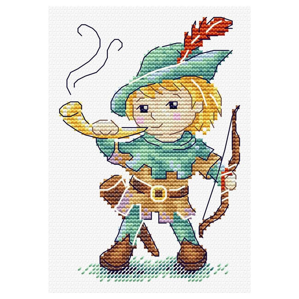 Набор для вышивания нитками МП Студия, Защитник леса 9х13 см