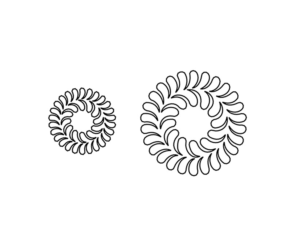 Шаблон HQ Feather Wreaths, HG00302, Handi Quilter, 1 шт