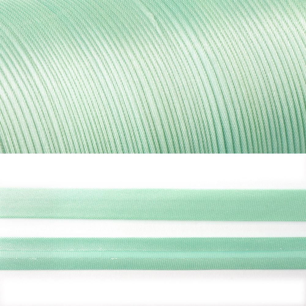 Косая бейка атласная 15 мм / 132±1 метра, BS, 597636, цв.F249 мятный