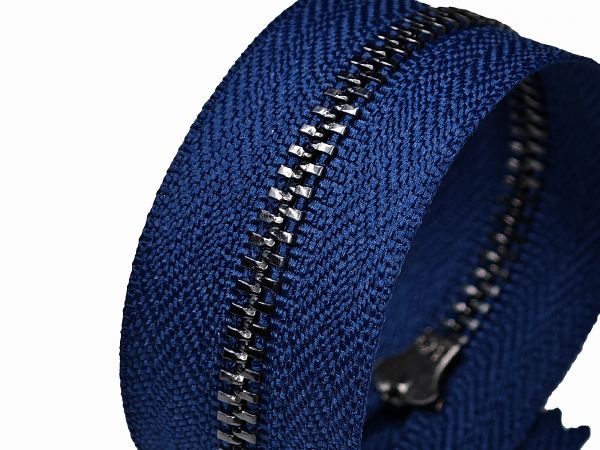 Молния металл (цв.SBS) джинсовая Т4 (4 мм) 1 зам., н/раз., 20 см, S-919 синий (звено: т.никель), уп.100 шт