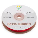 Лента атласная 1-сторонняя 12.0 мм / 27.4±2 метров, 6078 красный 8055 / красный 026, Globus