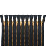 Молния металл джинсовая Т5 (5 мм) 1 зам., н/раз., 14 см, синий, 39061/14-3, 10 шт