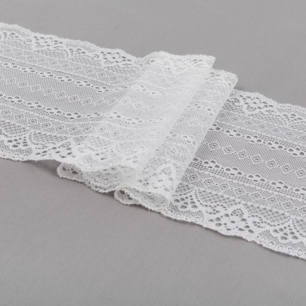 Кружево бельевое эластичное 175 мм / 3±0.2 метра, Турция, айвори, Blitz