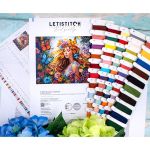 Набор для вышивания нитками LetiStitch L8223, Времена года: Лето 37х30см
