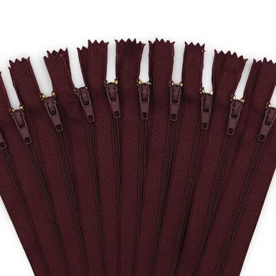 Молния спираль (витая) брючная Arta Т4 (4 мм) 1 зам., н/раз., 20 см, цв. 021 бордовый, уп.10 шт