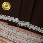 Кружево вязаное (тесьма) 20 мм / 10 метров, цв.25 св.серый уп. 10 м, Kruzhevo