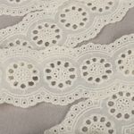 Кружево шитьё хлопок.1137 45 мм, цв.F102 молочный, уп.13.71м, Kruzhevo