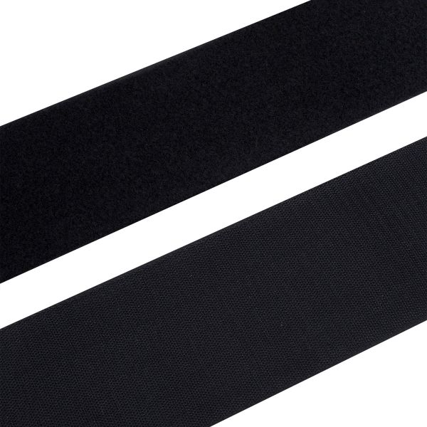 Лента контактная липучка (велкро) пришивная 100 мм, / 25 метров, черный, Hobby&Pro, ПАРА (крючок+петля), качество 