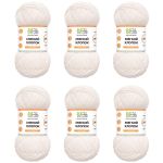 Пряжа Вязь Мягкий хлопок / уп.6 мот. по 50 г, 170 м, 001 белый