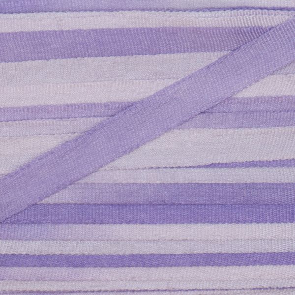 Лента (тесьма) шелковая 4.0 мм / 45.5±0.5 метров, M010 св. фиолетовый/фиолетовый, Gamma SRM-4