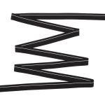 Резинка для мужских трусов и боксеров 30.0 мм / 25 метров, тканая мягкая, 21 г/м, черный/белый полоса