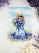 Набор для вышивания нитками МП Студия НВ-847, Лавандовая прогулка, 23х16 см