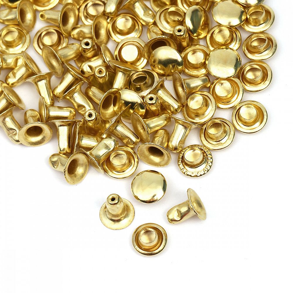 Хольнитены односторонние сталь 6х6 мм, №0, TBY.5106 цв. золото уп. 1000 шт, TBY