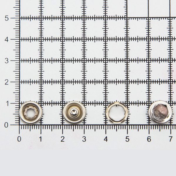 Кнопка рубашечная (джерси) акрилик ⌀10.5 мм, ≈72 шт, МЕТАЛЛ, прозрачный страз/никель, NEW STAR