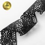 Кружево гипюр (плетёное) 45 мм / 13.71 метров, TBY.1188, цв.черный