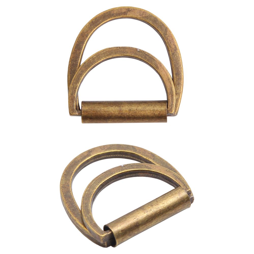 Полукольцо двойное металл внутр. 25 мм (внешн. 32х30 мм), 2 шт, металл, бронза, MT-1852