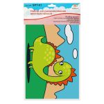 Набор для раскрашивания цветным песком №31 Динозавр, 16.5х23 см, Hobbius SPT-01