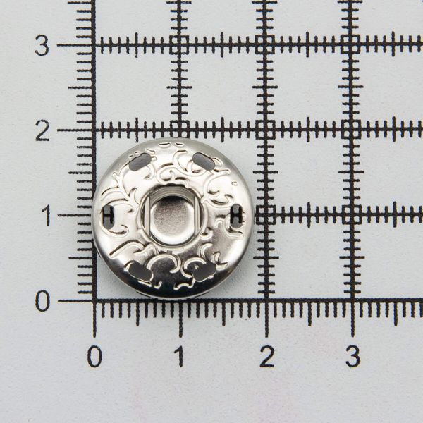 Кнопка пришивная металл ⌀19.0 мм, никель, 10 шт, КПР1