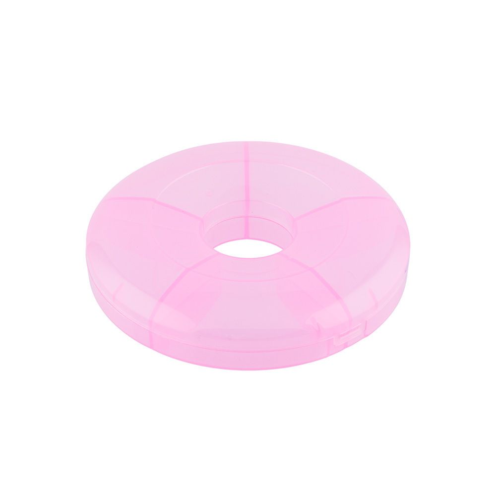 Органайзер для швейных принадлежностей 9.1х9.1х2.1 см, пластик, розовый/прозрачный, Gamma T-37