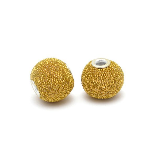 Бусины этника ⌀15 мм, in ⌀4 мм, цв. 1 оранжевый, 2 шт, Tesoro