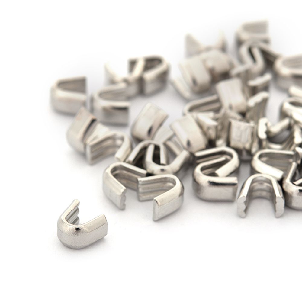 Ограничитель верхний для молний U формы №5 арт.D13 цв.никель уп.500 шт Ограничитель верхний для молний U формы №5 арт.D13 цв.никель уп.500 шт