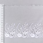 Кружево на сетке 190 мм / 10 м, белый, Gamma GKM-1904