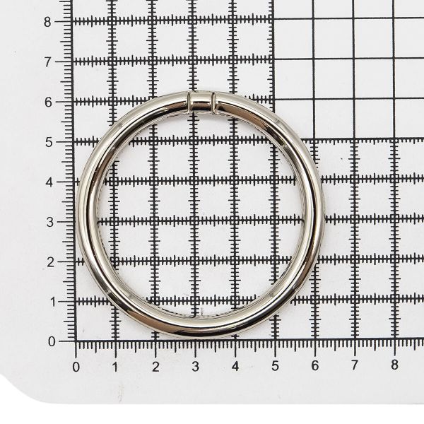 Кольцо разъемное металл на винтах 50 мм (62 мм внешн.), никель, 4 шт, BIG