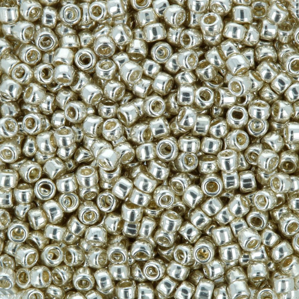 Бисер Toho 15/0 круглый (1.5 мм), 25 г (5х5 г), 0558 серебряный
