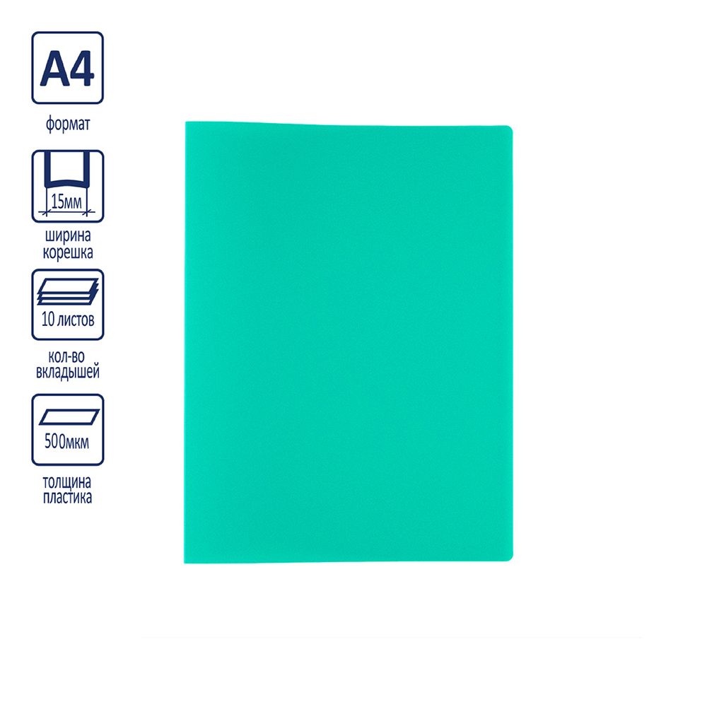 Папка с вкладышами 10 л. A4 500 мкм 15 мм, песок, 6 шт, зеленый EC212016003, Expert Complete EC212016003