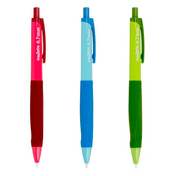 Карандаш механический с нажимным механизмом Carioca цвет корпуса ассорти заточенный 24 шт, 40289 ассорти