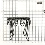 Миниатюра кукольная: Стол витой, 7х7см, черный
