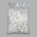 Фиксатор (зажим) для шнура пластик 2 отв., ⌀4.4 мм, 24х8 мм, цилиндр, прозрачный, 200 шт