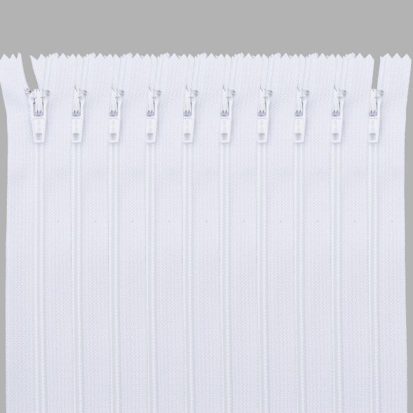 Молния спираль (витая) Т3 (3 мм) 1 зам., н/раз., 20 см, автомат, бел, 30091, 10 шт