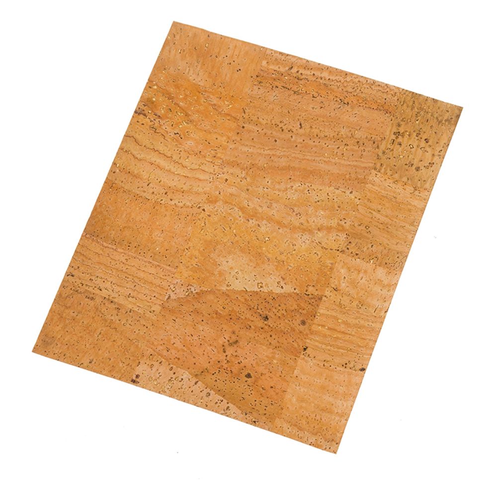 Корковая (пробковая) бумага 0,8 мм, 45x35 см, натуральный светлый (03), 1 шт