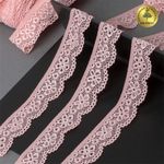 Кружево эластичное (стрейч) 25 мм, 8032, цв.152 коралловый уп.50м, Kruzhevo