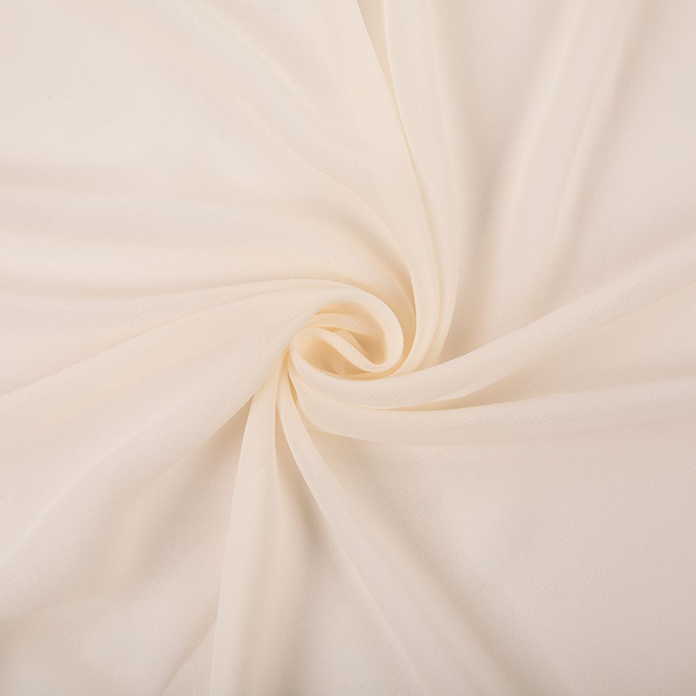 Ткань блузочная Poly Chiffon 84 г/м², 150х147 см, 01 св.кремовый, Gamma PC-02