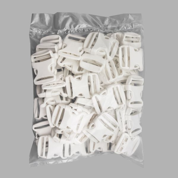 Фастекс (пряжка трезубец) пластик 30 мм, 50 шт, 1000 белый